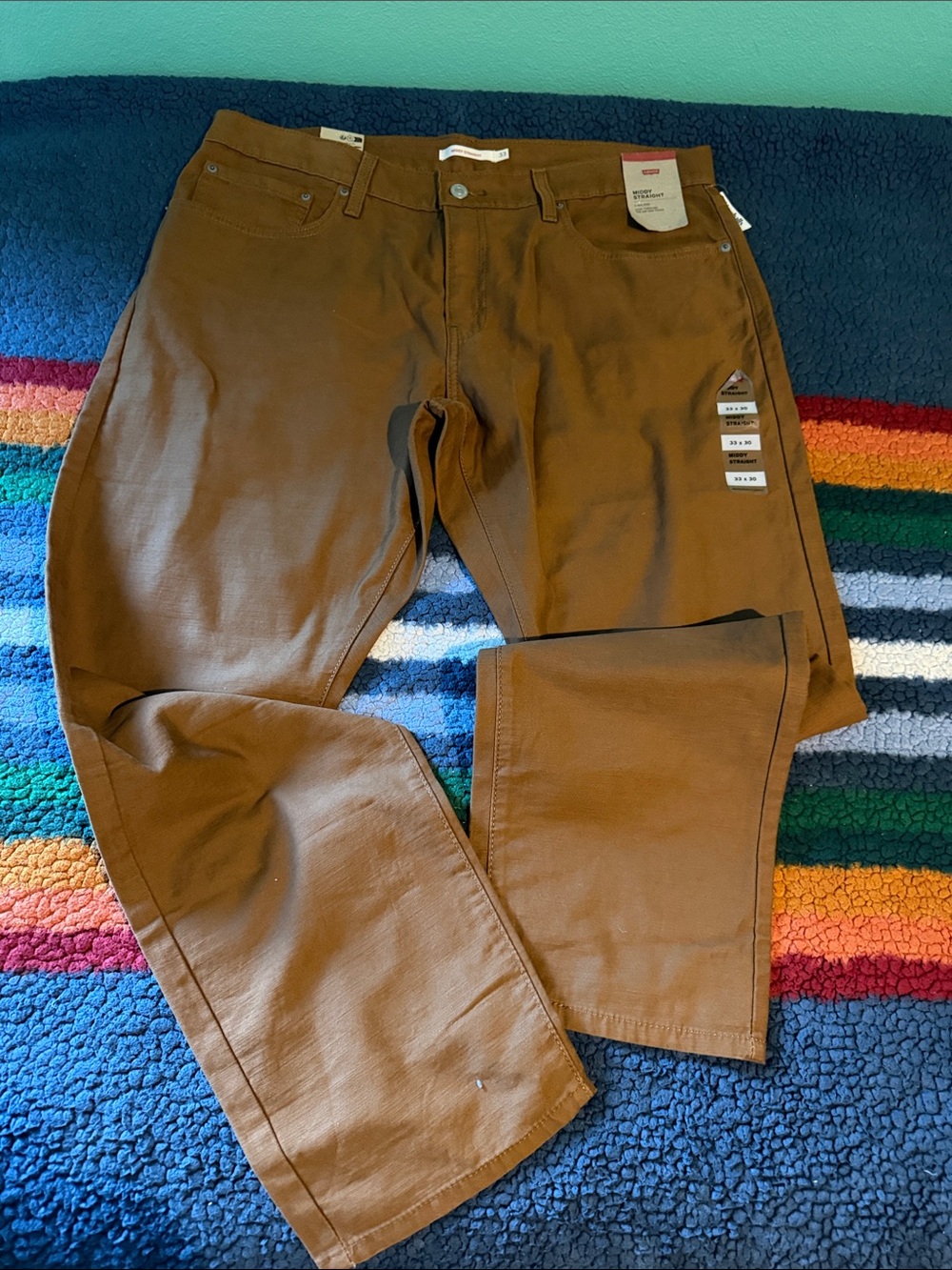 Levi's Men's Brown Relaxed Straight Jeans